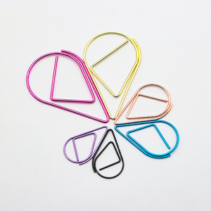 Nhiều Màu Đơn Giản Giọt Nước Hình Kẹp Giấy Các Loại Kích Thước Dễ Thương Giọt Nước Kim Loại <span class=keywords><strong>Bookmark</strong></span> Memo Giấy <span class=keywords><strong>Clip</strong></span> - Product Image 2