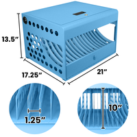 Boîte de rangement pour ordinateur portable, livraison gratuite, 16 emplacements/Chromebook, verrouillage électronique, salle de classe, 16 icoussinets, chargement murale
