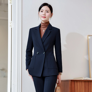 봄 가을 고급 전문 여성 세트 비즈니스 면접 영업 관리자 작업복 블레이저 공식 사무복 - Product Image 2