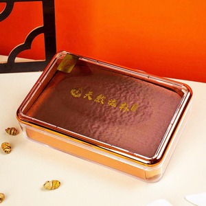 Caja de embalaje acrílica con borde dorado transparente, caja de regalo universal de plástico para pepino de mar, nido de pájaro, productos secos. - Product Image 3