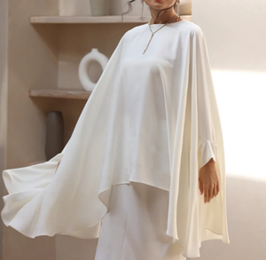 Último diseño Dubai Conjunto de dos piezas Modesto Abaya Kaftan Vestido informal Mujeres musulmanas Manga larga Jazz Crepe Open Abaya Set - Product Image 5