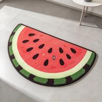 Tapis tufté personnalisé OEM motif dessin animé, tapis en peluche fantaisie irrégulier en forme de nourriture, tapis de sol publicitaire sur mesure en gros