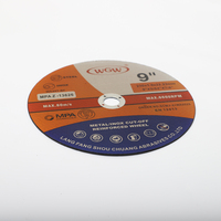 Disque de coupe en métal WGW 9 "230x2x22.23mm disque de coupe en métal pour meuleuse d'angle portable, disque en oxyde de T41-Aluminum métal 80 m/s
