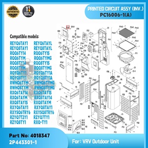 Placa inversora original ASSY 2P443301-1 PC16006-1 para unidad exterior Daikin VRV. Repuesto de PCB OEM Daikin. Repuestos para HVAC - Product Image 5