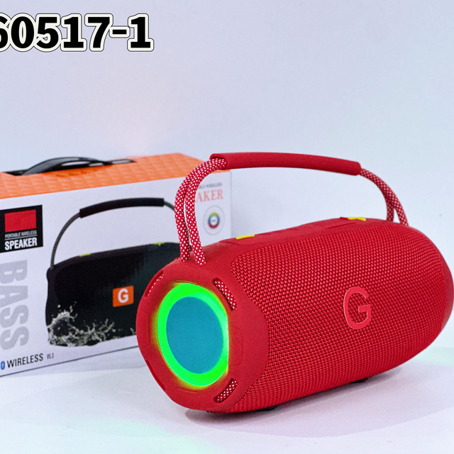 SP-260517-1 Portable Bluetooth Speaker, 20W Waterproof Wireless Speaker with RGB Light, Outdoor Bass Speaker with Handle