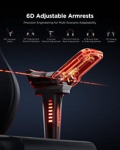 Chaise de Gaming Ergonomique de Bureau <span class=keywords><strong>AutoFull</strong></span> M6 avec Siège Ventilé et Chauffant, Accoudoirs Réglables 6D et Soutien Lombaire à Suivi Dynamique AUTO - Product Image 6