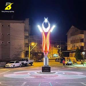 Luz LED Personalizada en Forma de Luna Creciente y Estrella para Monumentos - Escultura <span class=keywords><strong>Grande</strong></span> para Exteriores para Plazas y Espacios Públicos - Product Image 2