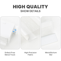 Persianas Shangri-La Motorizadas para Ventanas, con Control Remoto Zigbee Alexa, Batería de Litio Recargable, Sin Necesidad de Perforación, Opacas