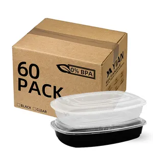 宜安食品级聚丙烯微波安全容器2500毫升取出包装盒双酚a免费原始设备制造商ODM一次性去盒饭准备箱