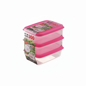 Contenitore In confezione rosa 300 3P per conservazione e conservazione degli alimenti - Product Image 1