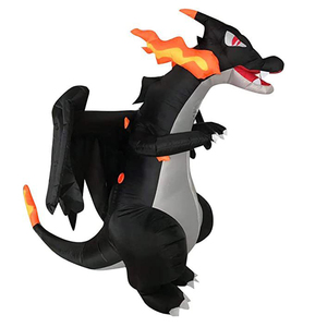Disfraz Inflable de Dragón que Escupe Fuego para Halloween, Color Negro, para Juego de Roles, con Accesorios, Ventilador Recargable, para Actuaciones de Carnaval - Product Image 4