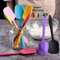 Cuillère-spatule en silicone résistante à la chaleur, de qualité alimentaire, flexible, grattoir en caoutchouc, pour la cuisine, le mélange, la pâtisserie, ustensile de cuisine, compatible lave-vaisselle