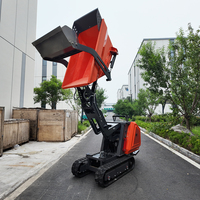 Professioneller Mini-Raupendumper 0,8 Tonnen Hydraulischer Transporter für Landwirtschaft, Obstgarten und Materialtransport