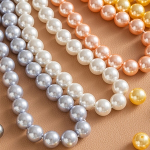 High Quality 3/4/6/8/10mm Round Crystal Imitation <strong>Pearls</strong> , Wholesale Straight Hole Loose Glass <strong>Pearl</strong> <strong>Bead</strong> for Necklace - Product Image 3