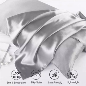 Vente en gros, <span class=keywords><strong>Amazoo</strong></span>, taie d'oreiller en soie de mûrier, enveloppe en satin polyester, logo personnalisé de luxe, offre spéciale - Product Image 4