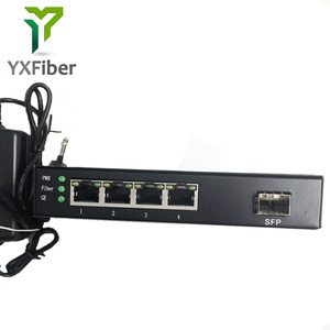 Convertitore di Media in Fibra Ottica Gigabit 1000M 1G4E con 1 Porta SFP e 4 Porte <span class=keywords><strong>Ethernet</strong></span> RJ45 - Product Image 4