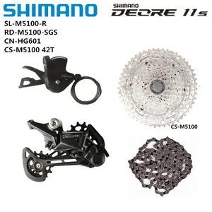 Shimano deore m5100 m5120 11 מהירות groupset קבוצה mtb הר אופני משנה משנה אחורי dearilleur 42t 51T T שרשרת אופניים 11V חלק