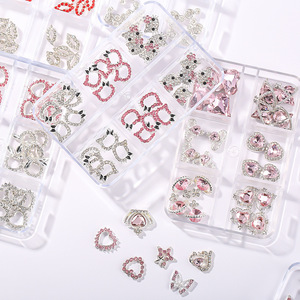 Wholesale Kawaii <b>Metal</b> Alloy Nail Accessories 3D Kitty Butterfly Heart Lips Planet Cute Nail Charms for Nail Decoration - Product Image 2
