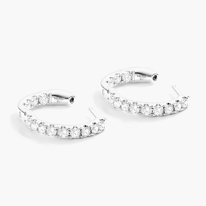 Modernos Pendientes de Aro de Plata de Ley 925 Chapados en Oro con Moissanita, Joyería Brillante de Lujo Premium para Mujer - Product Image 4