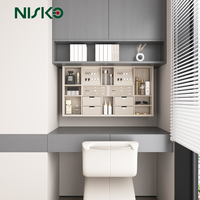 NISKO Meuble de rangement mural haut de gamme pour maquillage et bijoux, unité de rangement flottante moderne et peu encombrante pour la chambre