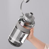 Buvez suffisamment d'eau quotidiennement Logo personnalisé Pichet d'eau de sport de fitness sans BPA Bouteille d'eau de plus grande capacité avec sangle
