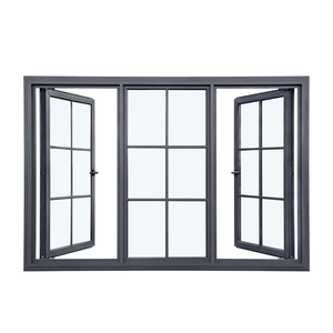 Fenêtre à battant moderne insonorisée en alliage d'aluminium avec verre trempé feuilleté et moustiquaire en acier inoxydable, certifiée Energy Star, pour entrée de villa - Product Image 3