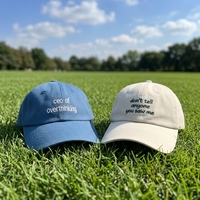 Gorra de Béisbol Vintage de Algodón Lavado con Efecto Desgastado, Personalizable con Frases Divertidas Bordadas, Transpirable, con Visera Curva, Sin Estructura, para Uso Diario