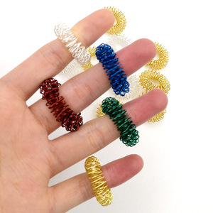 Mainan sensor Fidget <span class=keywords><strong>Stimulator</strong></span> Acupoint portabel mainan pemijat jari logam pegas akupresur - Product Image 1