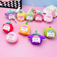 Jouets pour bébés en forme de fruits OEM, en matériau TPR, jouet anti-stress mignon, balle sensorielle, cadeau pour enfants, jouets sensoriels pour les enfants de 14 ans et plus