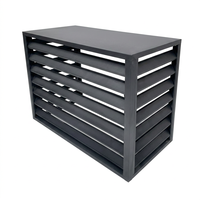Grille d'aération à lamelles en aluminium rectangulaire, montage mural, pour climatiseur extérieur