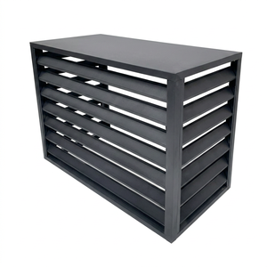 Grille d'aération à lamelles en aluminium rectangulaire, montage mural, pour climatiseur extérieur - Product Image 4