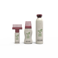 Refillable 50ml 180ml 250ml Purple Hair Root Applicator Bottle with Comb Cap for Applying Hair Oil Shampoo Medicines 2oz 6oz 8oz