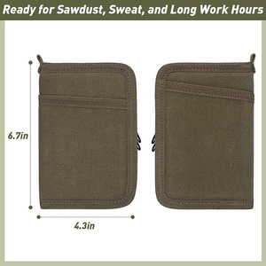 Water Resistant Waxed Canvas Notebook Cover with Pen Holder Journal Cover for Field Notes &amp; <strong>Moleskine</strong> Cahier with YKK Zipper - Product Image 2