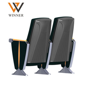 Кресла для конференц-залов, кинотеатров, спортзалов и театров с подлокотниками, черные, с пюпитром, тканевые, металлические, комфортные - Product Image 2