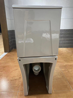 WC en deux pièces HY-1218A de haute qualité, minimaliste, à chasse d'eau, en céramique lisse, produit de salle de bain populaire, cuvette de WC