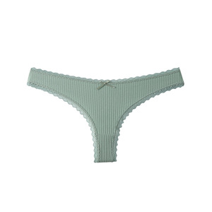 Nouvelle culotte string sexy pour femme avec nœud et dentelle, best-seller sur <span class=keywords><strong>Shein</strong></span> Shopee, sous-vêtements féminins doux et confortables - Product Image 6