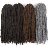 Extensions de cheveux au crochet Marley Twist souples de haute qualité, 18 pouces, 30 mèches par paquet, fibres afro crépues résistantes à la chaleur