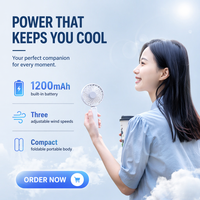 Mini-ventilateur portable USB rechargeable pliable à 3 vitesses en plastique personnalisé pour usage extérieur et domestique – Vente en gros