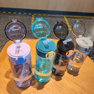 2026 BPA-Free Eco-Friendly <b>Plastic</b> Sports Fitness <b>Cup</b> Portable Transparent Outdoor Water Bottle Straw Students Summer Drinkware - Product Image 4