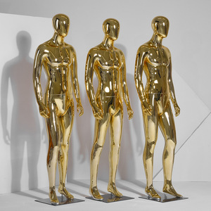Maniquí masculino de oro PP de Fashional, maniquí de exhibición de modelo de Signboutique de oro, maniquí de cuerpo completo dorado - Product Image 1
