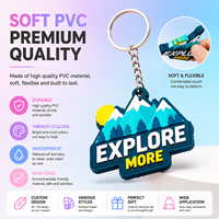 Porte-clés PVC 2D personnalisé avec logo, impression UV, breloque de sac pour promotion d'entreprise