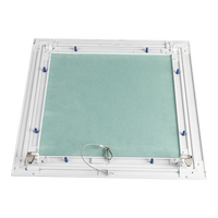 Plaque d'accès en acier galvanisé 300x300 pour inspection de plomberie, résistante aux intempéries, à fermeture rapide, pour conduit de plafond et cloison sèche