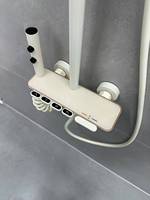 Système de robinet de douche de salle de bain contemporain de luxe 4 fonctions chrome poli mitigeur en laiton robinets jet de pluie pour hôtels