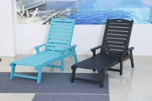 كرسي استلقاء عصري للحدائق الخارجية مصنوع من البولي إيثيلين عالي الكثافة بسعر المصنع من فوشان، كراسي استرخاء متينة للشاطئ وحمام السباحة - Product Image 4