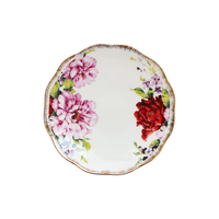 Assiettes de mariage en porcelaine fine, design personnalisé, bord doré, assiette de dîner de luxe en porcelaine pour mariage