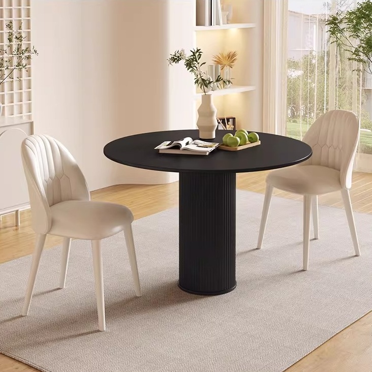 1 black table and 2 chairs