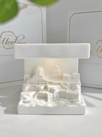 Lampe d'aromathérapie sur le thème de Santorin Diffuseur de gypse Gradation de nuit pour chambre Parfum anti-moustiques Personnalisable OEM/ODM