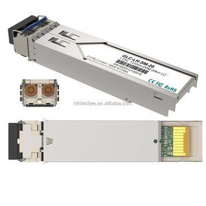 โมดูล SFP ไฟเบอร์ออปติกแบบโหมดเดี่ยว พอร์ตคู่ LC 1310nm ระยะส่ง 20 กม. สำหรับสวิตช์ไฟเบอร์ออปติก ยอดนิยม - Product Image 1