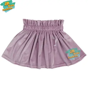 2024 Лидер продаж, весенне-летние бархатные юбки из ткани лавандового цвета для маленьких девочек, милые детские мягкие мини-юбки