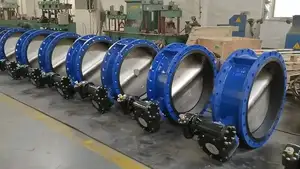 Customization 4 Inch Flange Butterfly Valve With Worm Gear Actuator 2 Flanged Valves High Quality